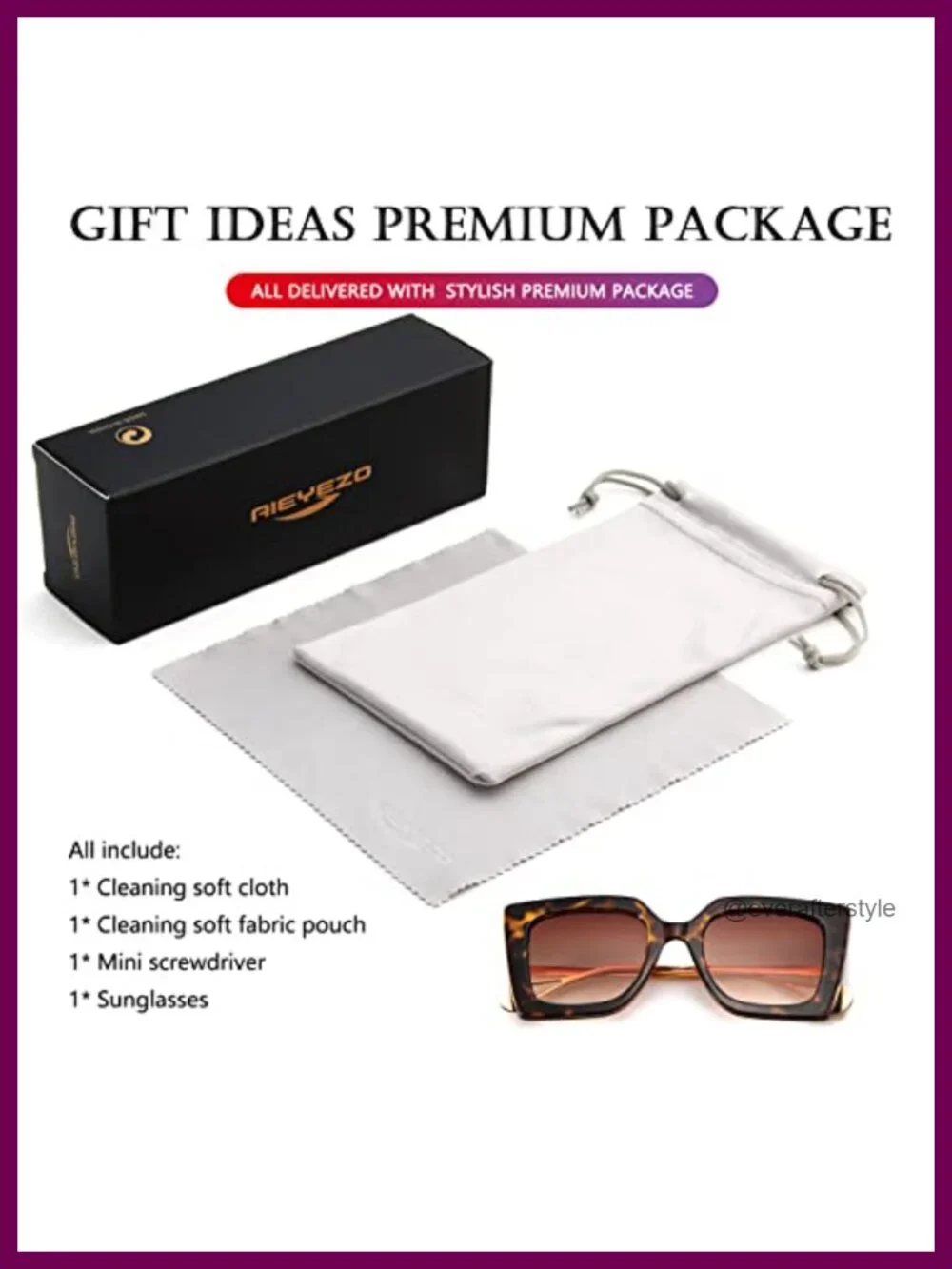 Oversized Square Sunglasses UV400 Protection Retro Pearl Inlay Fashion Shades
